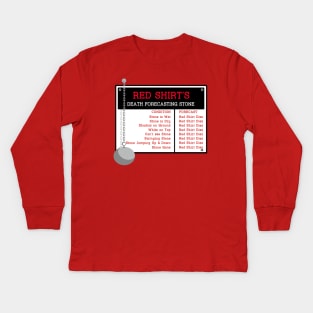 The Red Shirt's Death Forecasting Stone Kids Long Sleeve T-Shirt